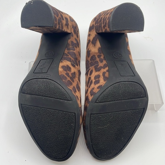 Libby Edelman Sean leopard print block heels, size 5.5 M - Picture 4 of 4